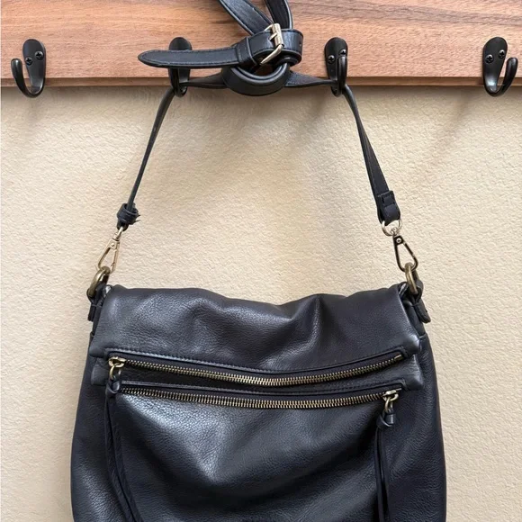 Margo New York Black soft Leather Shoulder Bag - Picture 1 of 11